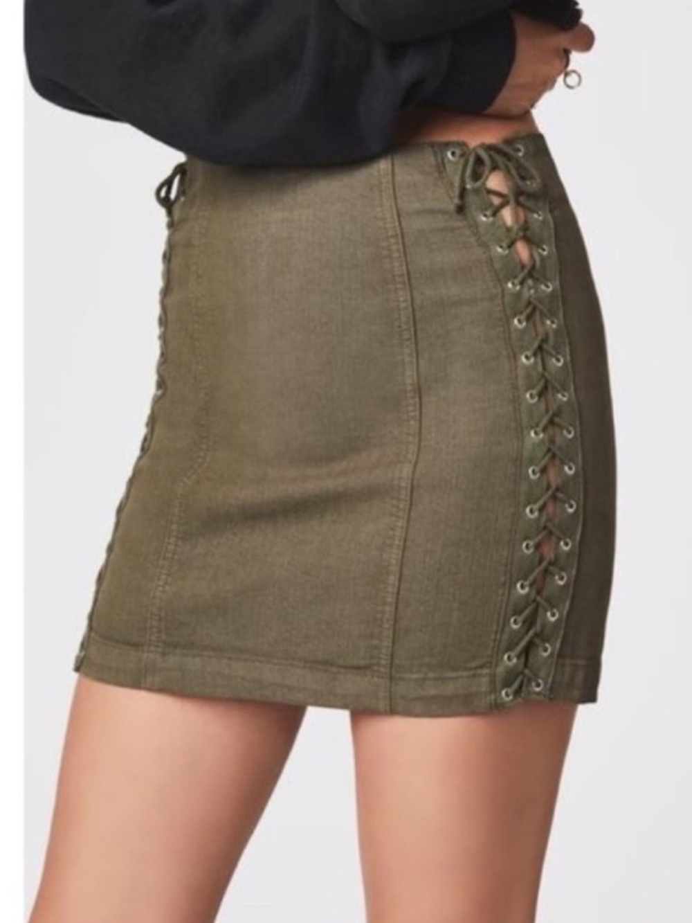 Carmar Denim Imogen Lace-Up Skirt